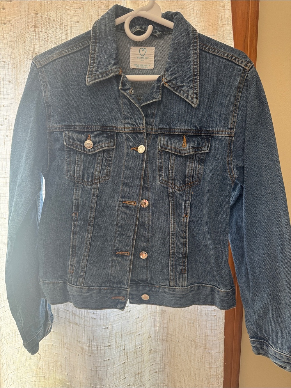 Primark Dark Blue Denim Jacket - Classic Trucker Style